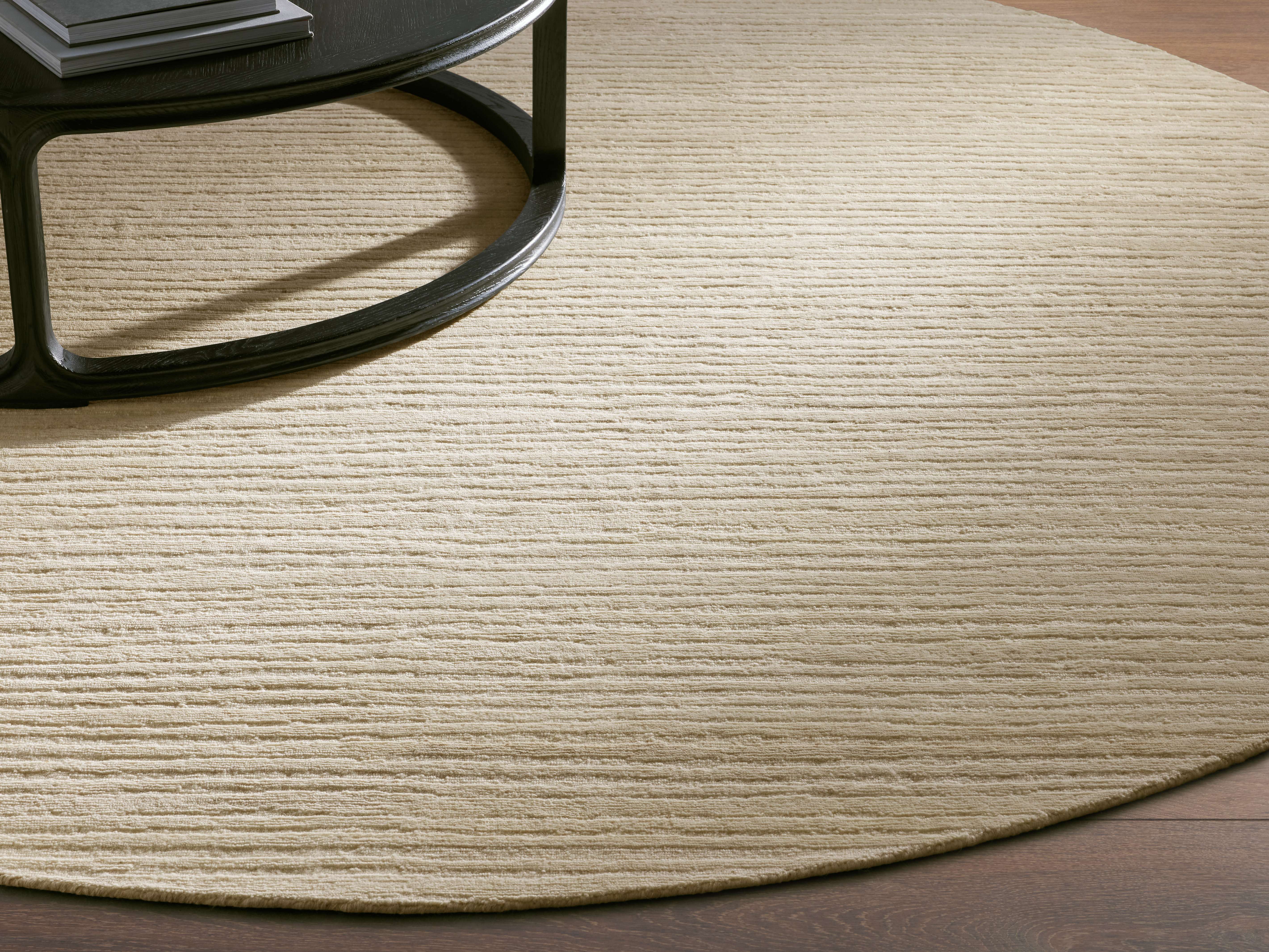 Nova Hand-Knotted Round Rug In Ivory - Arhaus