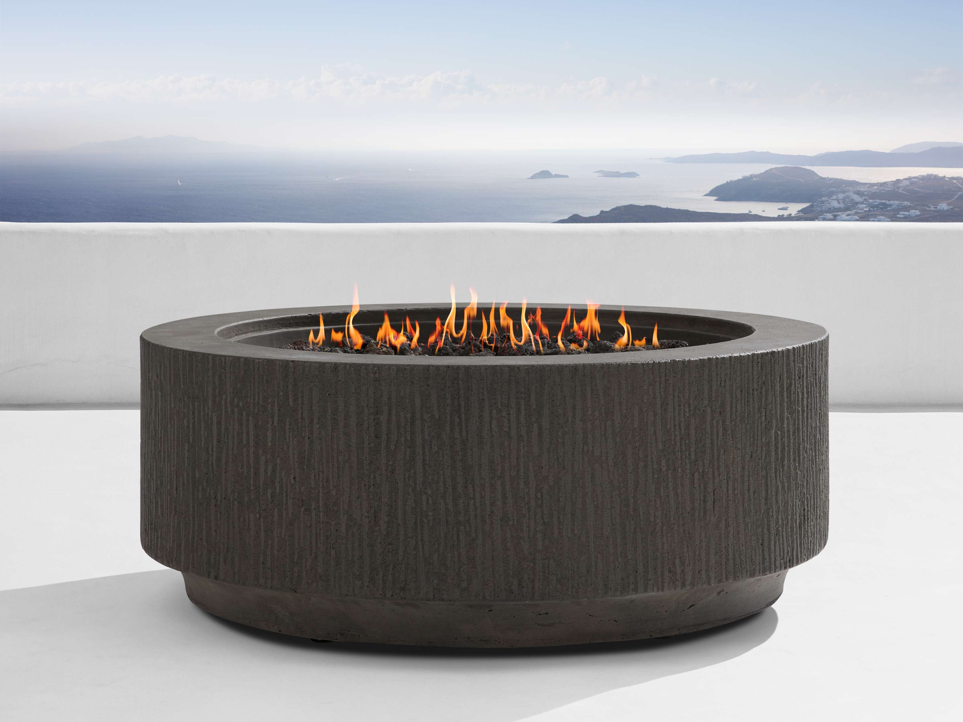 Wilmar Round Natural Gas Fire Pit - Arhaus